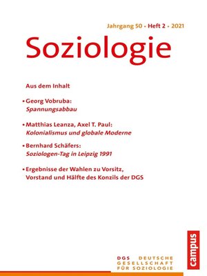 cover image of Soziologie 2/2021